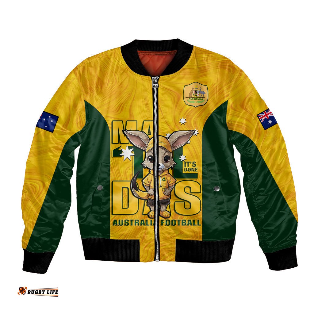 Custom Matildas Bomber Jacket Australian Cute Mascot Unique Gold Version
