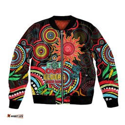 Custom Suns Football Aboriginal Art Bomber Jacket NAIDOC Indigenous Tribal