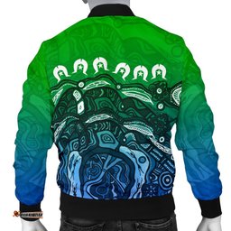 Custom Torres Strait Islands Men's Bomber Jacket - Blue