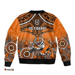 Tigers Rugby Bomber Jacket Aboriginal Mix Polynesian Pattern