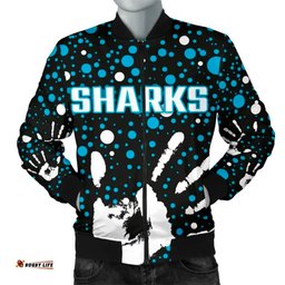 Sharks Indigenous Men's Bomber Jacket Minimalism Version