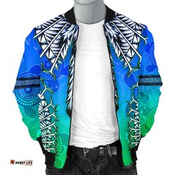 Men Bomber Jacket - Turtle With Dhari Mask Ver 02