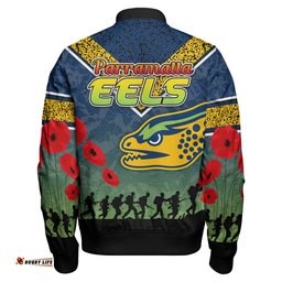 Eels Rugby Bomber Jacket - Custom Anzac Eels Bomber Jacket RLT13