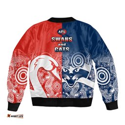 Swans And Cats Football Bomber Jacket Sydney Mix Geelong Indigenous