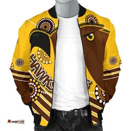 Pride Hawks Men Bomber Jacket Hawthorn Indigenous