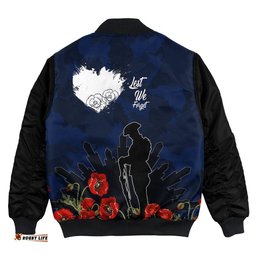 Anzac Day Camouflage Lest We Forget Bomber Jacket