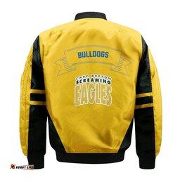 Canterbury-Bankstown Bulldogs Bomber Jacket Flame Ball - NRL