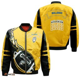 Canterbury-Bankstown Bulldogs Bomber Jacket Flame Ball - NRL