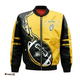 Canterbury-Bankstown Bulldogs Bomber Jacket Flame Ball - NRL