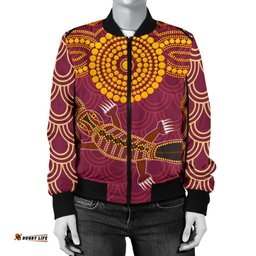 Aboriginal Women's Bomber Jacket - Aboriginal Platypus