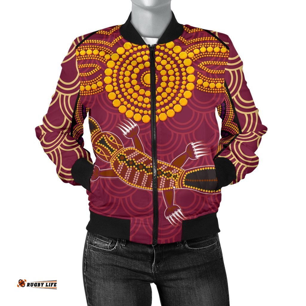Aboriginal Women's Bomber Jacket - Aboriginal Platypus