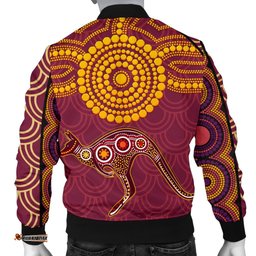 Aboriginal Men's Bomber Jacket - Aboriginal Kangaroo