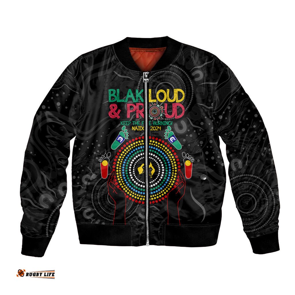 Blak Loud and Proud NAIDOC 2024 Bomber Jacket Indigenous Aboriginal