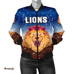 Brisbane Lions Women Bomber Jacket Simple Indigenous
