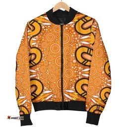Aboriginal Women's Bomber Jacket - Indigenous Art Patterns Ver03
