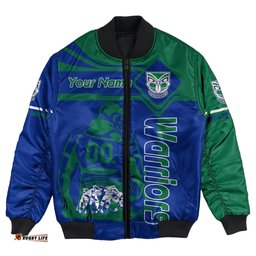 New Zealand Warriors Bomber Jacket Personalized Pentagon Style- NRL