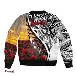 Personalised New Zealand Waitangi and ANZAC day Bomber Jacket