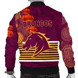 Brisbane Broncos Men's Bomber Jacket Anzac Day Indigenous