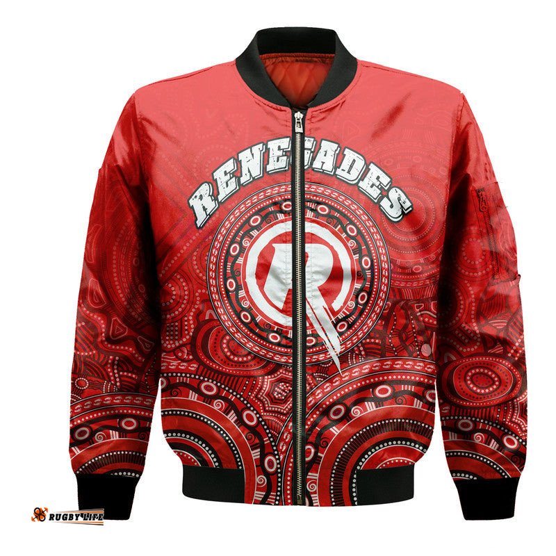 Custom Personalised Melbourne Renegades Indigenous Aboriginal Arts Bomber Jacket