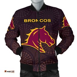 Brisbane Bomber Jacket for Men Broncos Simple Indigenous