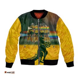 Custom Matildas Pride Bomber Jacket LGBT Kangaroo Australian Proud