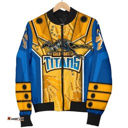 Custom Personalised Titans Men's Bomber Jacket Gold Coast Aboriginal Armor Version
