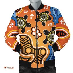 Aboriginal Men's Bomber Jacket - Indigenous Art Patterns Ver04