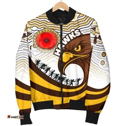 Pride Hawks Women's Bomber Jacket Hawthorn Anzac Day Aboriginal
