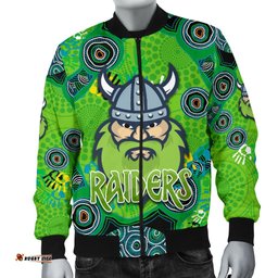 Canberra Men Bomber Jacket Raiders Viking Indigenous