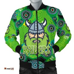 Canberra Men Bomber Jacket Raiders Viking Indigenous