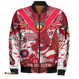 Australia Illawarra and St George Naidoc Week Custom Bomber Jacket - For Our Elders Home Jersey Bomber Jacket