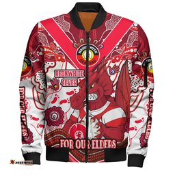 Australia Illawarra and St George Naidoc Week Custom Bomber Jacket - For Our Elders Home Jersey Bomber Jacket