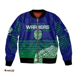 Custom Warriors New Zealand Rugby Bomber Jacket Maori Face Ta Moko Simple Style