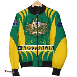 Bomber Jacket - Australian Coat Of Arms Jacket Koala - Women
