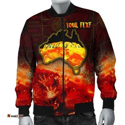 Aboriginal Personalised Men's Bomber Jacket - Anangu Custodians
