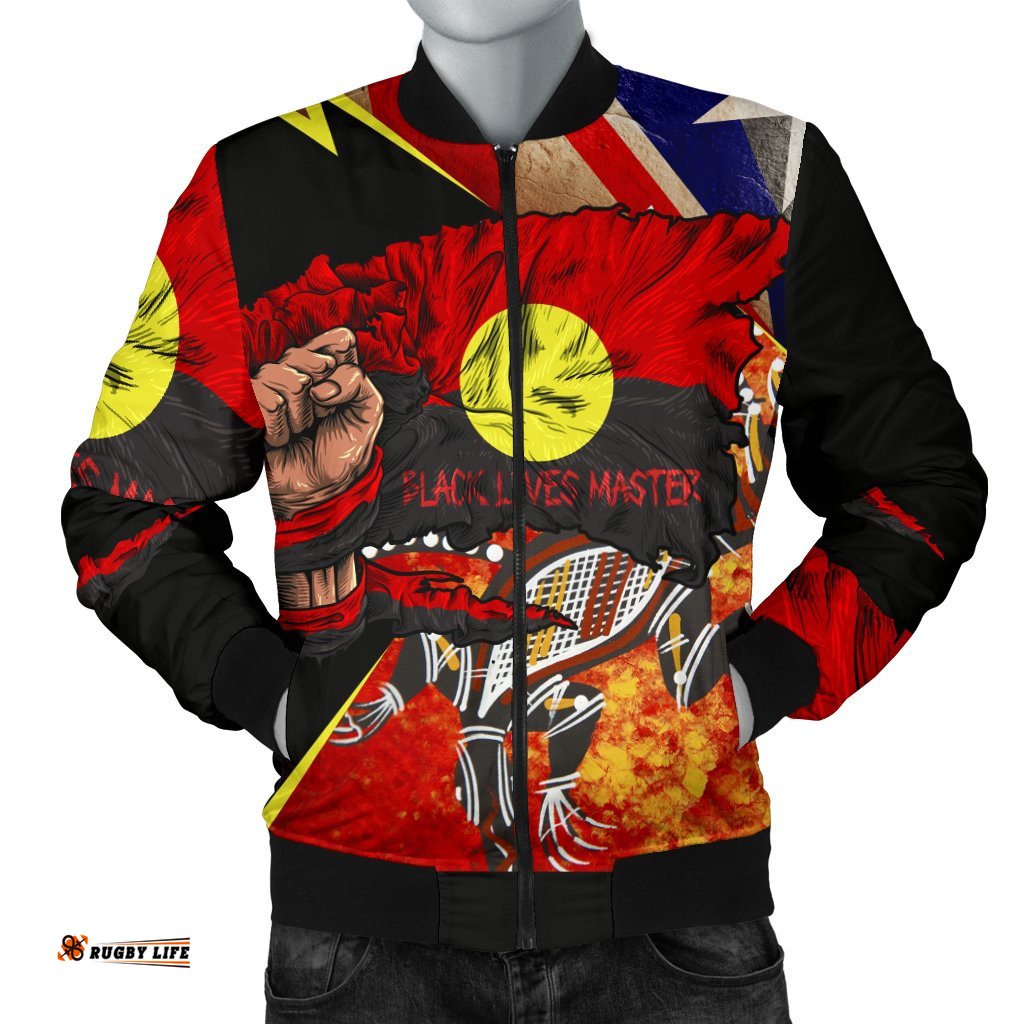 Men's Bomber Jackets- Aboriginal Lives Matter & Black Lives Matter