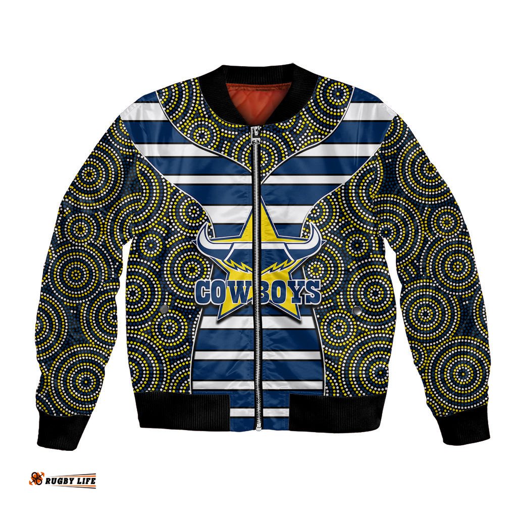 NRL - Cowboys Bomber Jacket Mix Dot Aboriginal