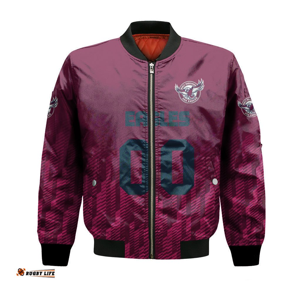 Manly Warringah Sea Eagles Bomber Jacket Logo Sport Ombre - NRL