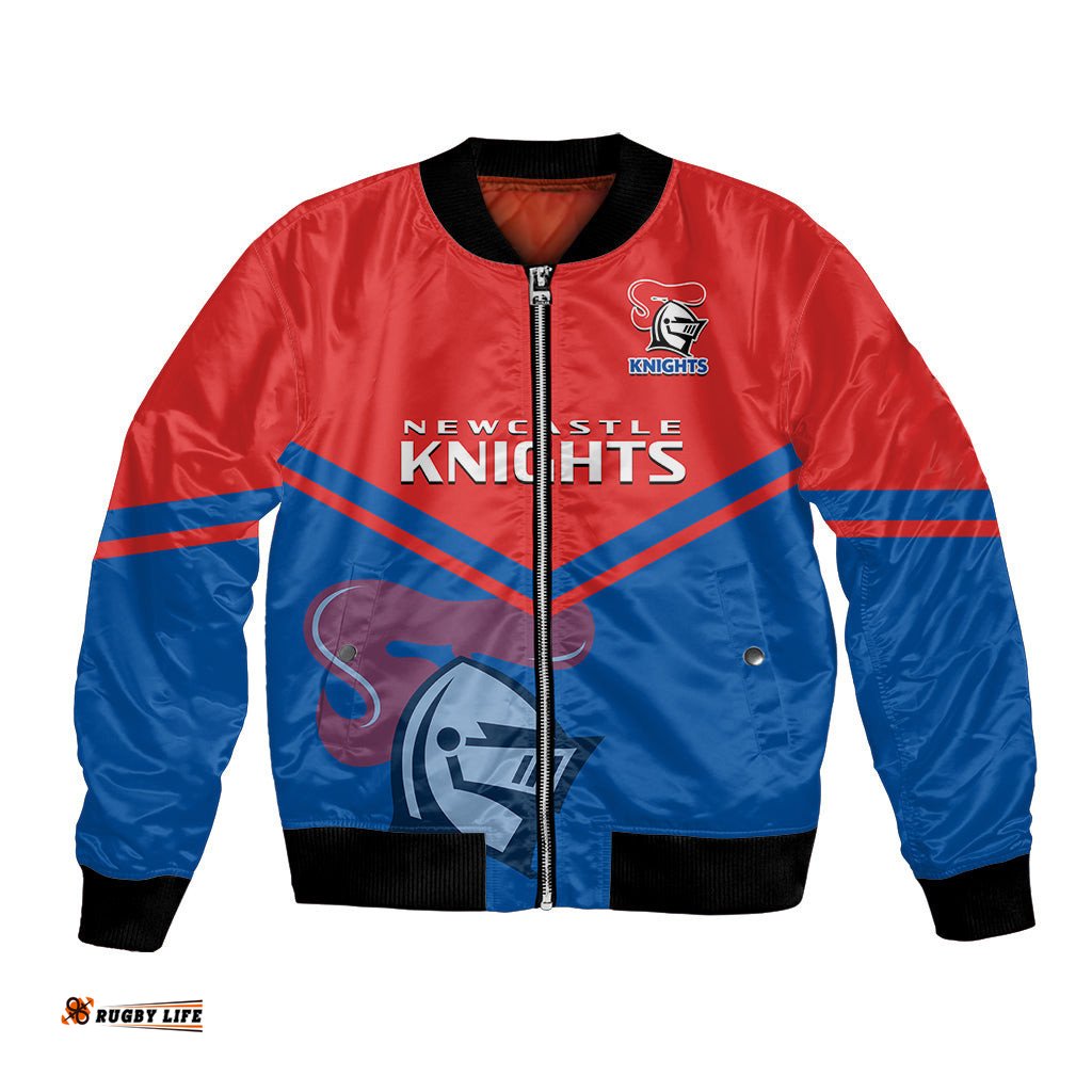 Newcastle Knights Rugby Bomber Jacket Novocastrians Sporty Style