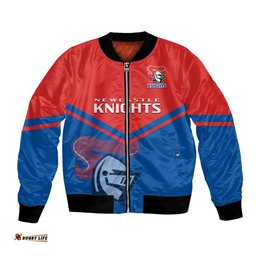 Newcastle Knights Rugby Bomber Jacket Novocastrians Sporty Style