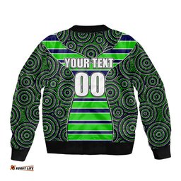 NRL - Raiders Bomber Jacket Mix Dot Aboriginal
