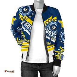 Proud Cowboys Women Bomber Jacket Indigenous North Queensland