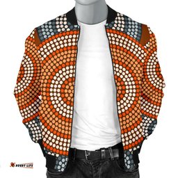 Bomber Jacket - Aboriginal Dot Painting Jacket Ver05 - Men