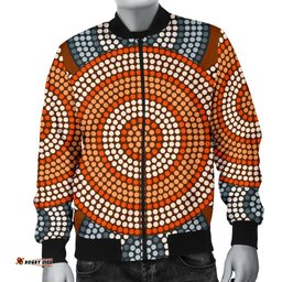 Bomber Jacket - Aboriginal Dot Painting Jacket Ver05 - Men