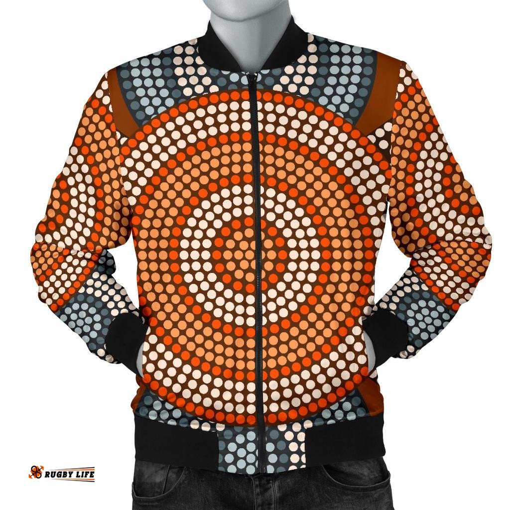 Bomber Jacket - Aboriginal Dot Painting Jacket Ver05 - Men