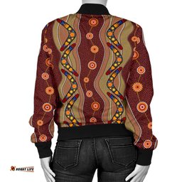 Bomber Jacket - Aboriginal Jacket Boomerang Patterns - Women