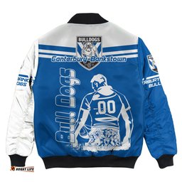 Canterbury-Bankstown Bulldogs Bomber Jacket Personalized Pentagon Style- NRL