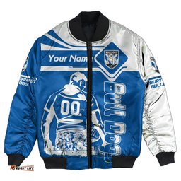 Canterbury-Bankstown Bulldogs Bomber Jacket Personalized Pentagon Style- NRL