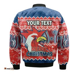 Custom Personalised Sydney Aboriginal Roosters Christmas Vibe Bomber Jacket