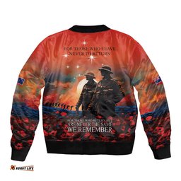 New Zealand ANZAC The Stars of Matariki Bomber Jacket For Your Tomorrow They Gave Their Today